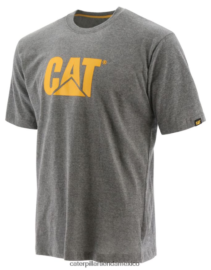 hombres camiseta con logo de marca registrada Caterpillar gris ZXJB4H243 | tops y ropa de abrigo