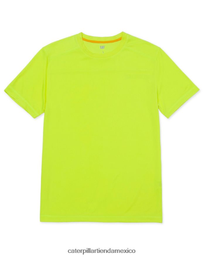 hombres camiseta de manga corta coolmax Caterpillar amarillo de alta visibilidad ZXJB4H219 | tops y ropa de abrigo