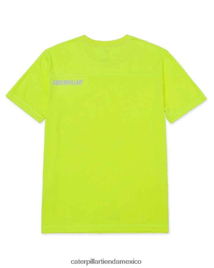 hombres camiseta de manga corta coolmax Caterpillar amarillo de alta visibilidad ZXJB4H219 | tops y ropa de abrigo