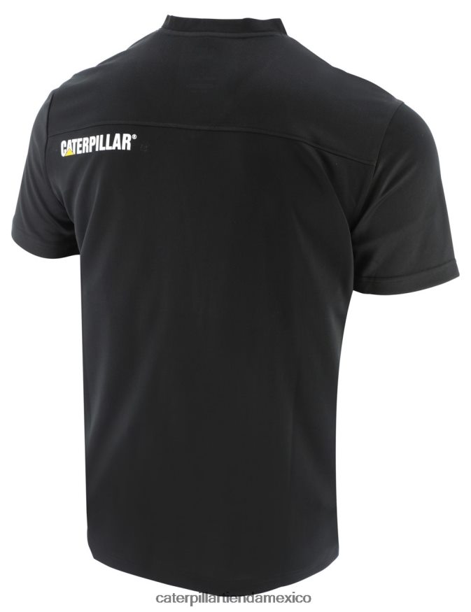 hombres camiseta de manga corta coolmax Caterpillar negro ZXJB4H218 | tops y ropa de abrigo
