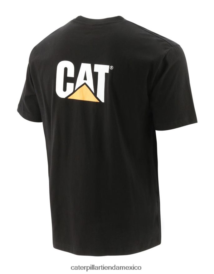 hombres camiseta de marca registrada Caterpillar negro ZXJB4H212 | tops y ropa de abrigo