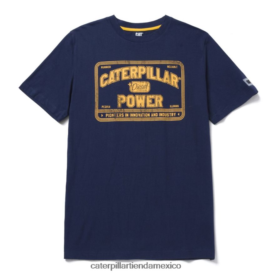 hombres camiseta de poder Caterpillar detroit azul ZXJB4H239 | tops y ropa de abrigo