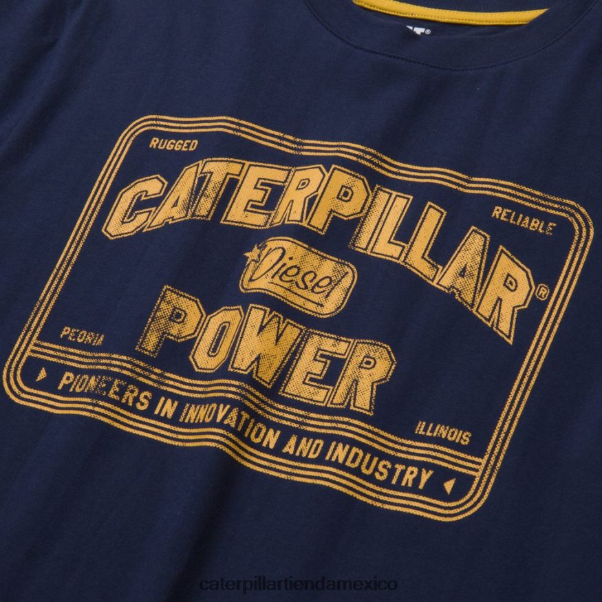 hombres camiseta de poder Caterpillar detroit azul ZXJB4H239 | tops y ropa de abrigo