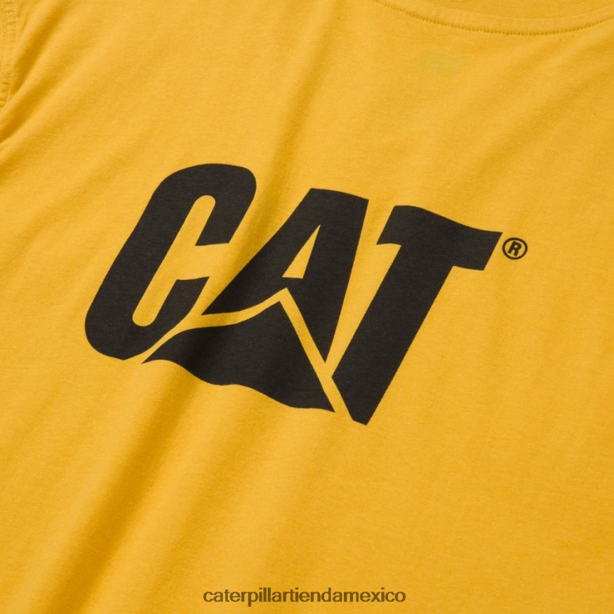 hombres camiseta sin mangas con bolsillo de la marca registrada Caterpillar amarillo ZXJB4H232 | tops y ropa de abrigo