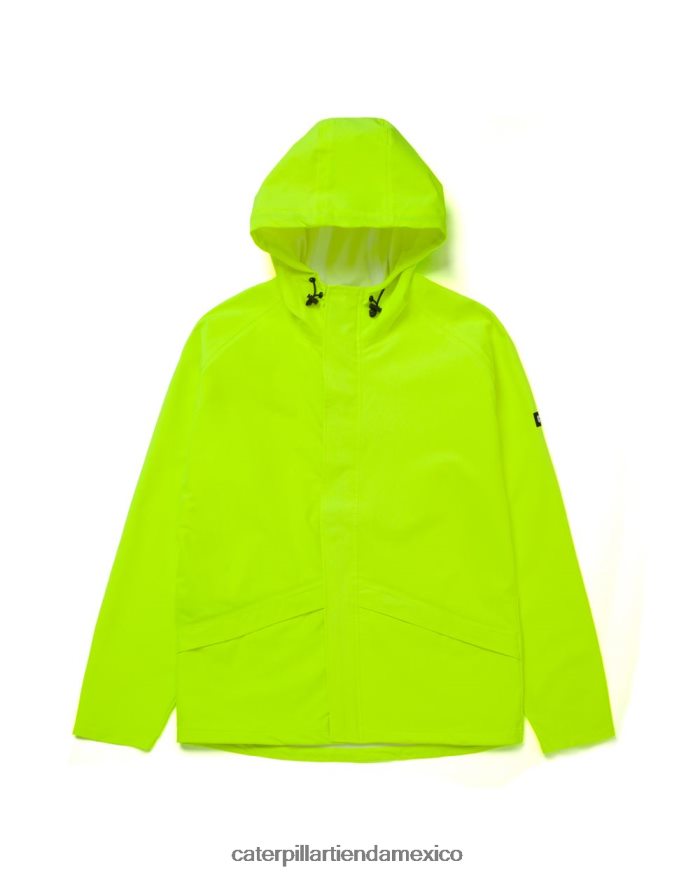 hombres chaqueta de lluvia esencial Caterpillar amarillo de alta visibilidad ZXJB4H114 | tops y ropa de abrigo