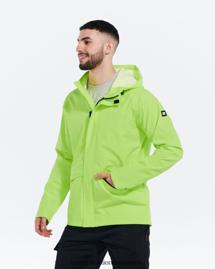 hombres chaqueta de lluvia esencial Caterpillar amarillo de alta visibilidad ZXJB4H114 | tops y ropa de abrigo
