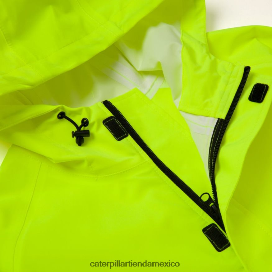 hombres chaqueta de lluvia esencial Caterpillar amarillo de alta visibilidad ZXJB4H114 | tops y ropa de abrigo