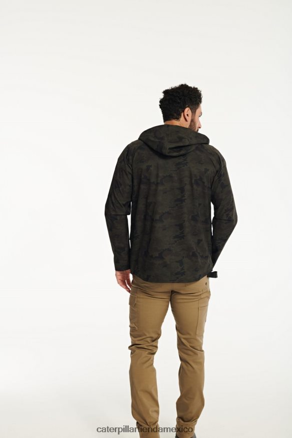hombres chaqueta de lluvia esencial Caterpillar camuflaje nocturno ZXJB4H112 | tops y ropa de abrigo
