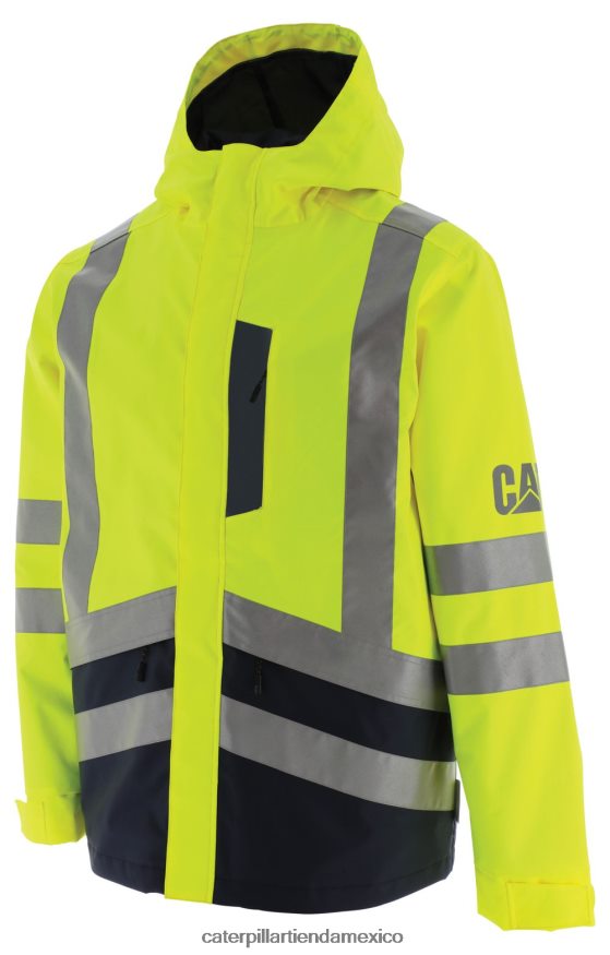 hombres impermeable de alta visibilidad Caterpillar amarillo de alta visibilidad ZXJB4H220 | tops y ropa de abrigo