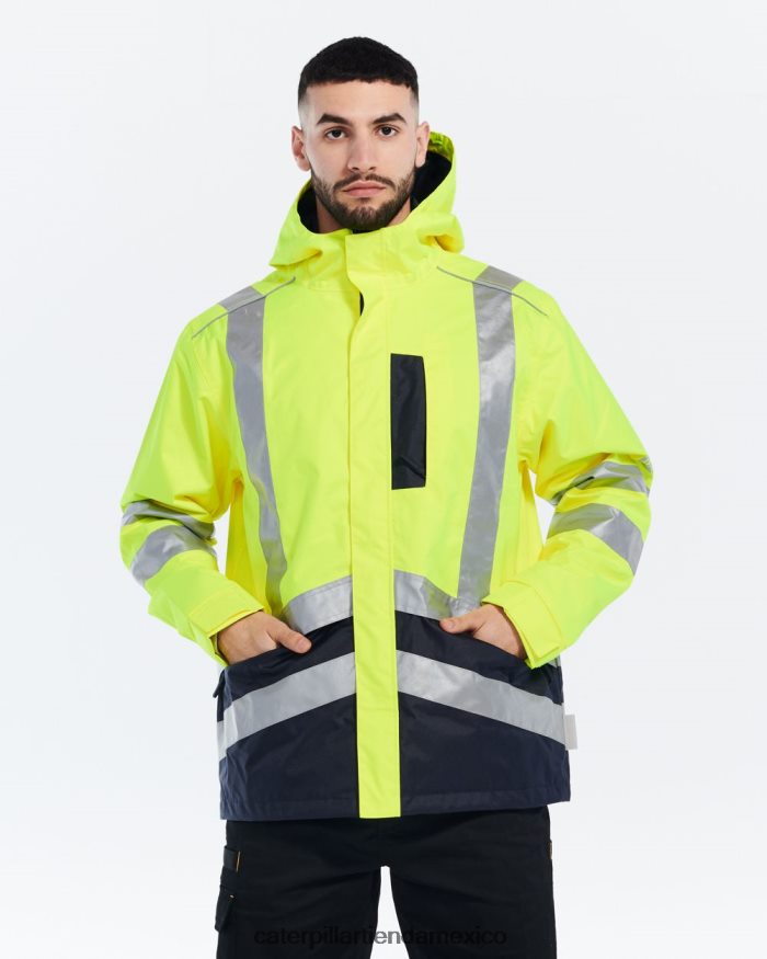 hombres impermeable de alta visibilidad Caterpillar amarillo de alta visibilidad ZXJB4H220 | tops y ropa de abrigo