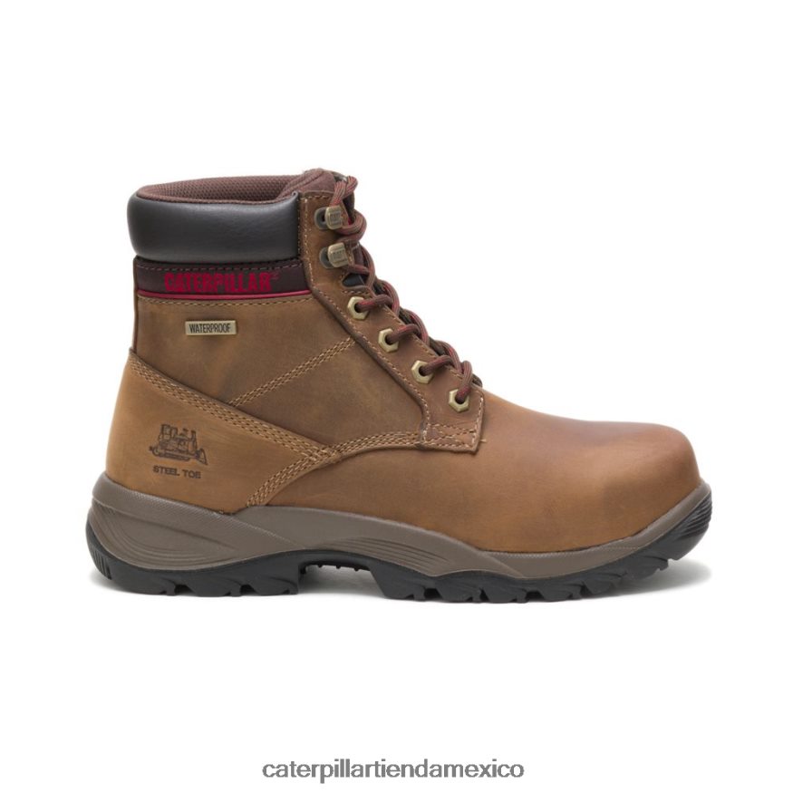 mujer Bota de trabajo impermeable con punta de acero dryverse de 6" Caterpillar marron oscuro ZXJB4H284 | botas de trabajo