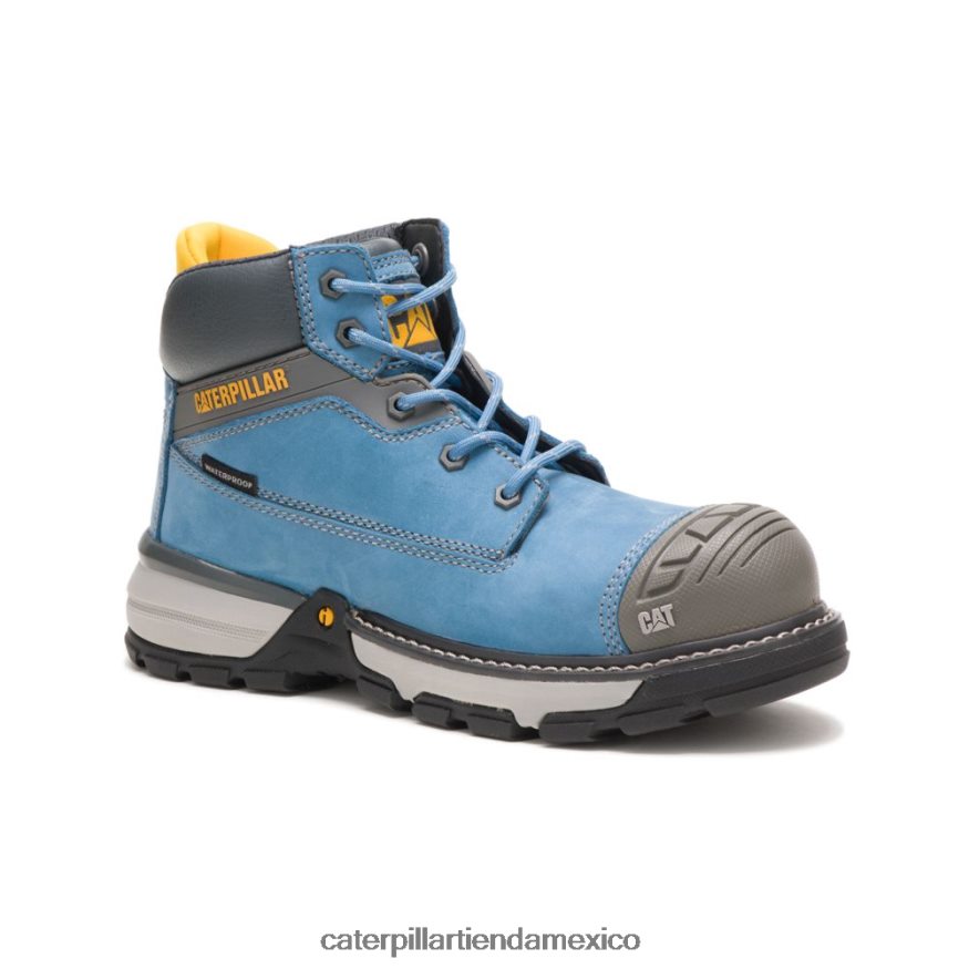 mujer Bota de trabajo impermeable con punta de compuesto de carbono para excavadoras Superlite Caterpillar Cielo azul ZXJB4H269 | botas de trabajo