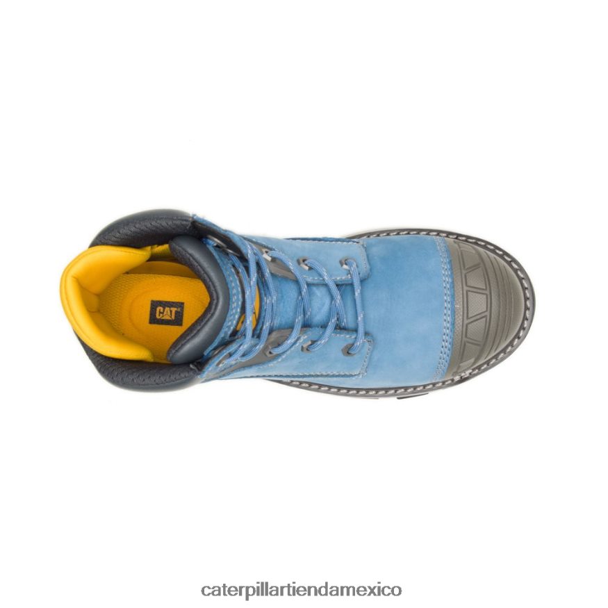 mujer Bota de trabajo impermeable con punta de compuesto de carbono para excavadoras Superlite Caterpillar Cielo azul ZXJB4H269 | botas de trabajo