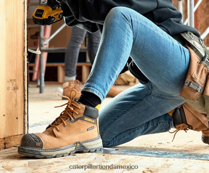 mujer Bota de trabajo impermeable con punta de compuesto de carbono para excavadoras Superlite Caterpillar Cielo azul ZXJB4H269 | botas de trabajo