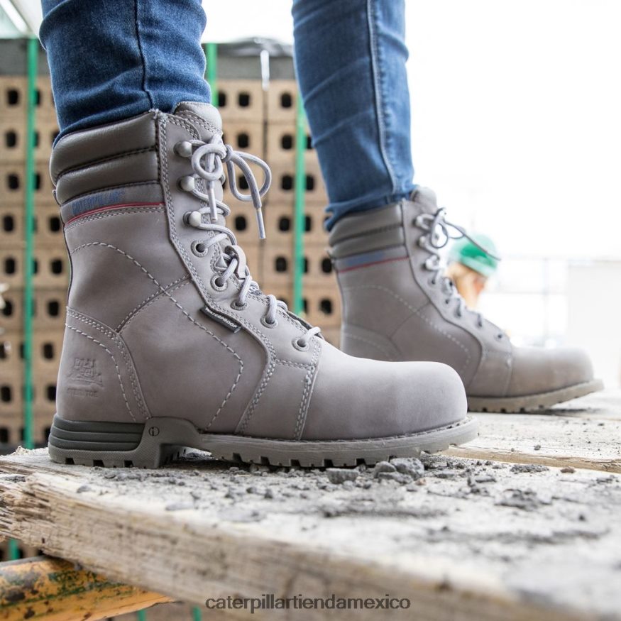 mujer bota de trabajo impermeable con punta de acero echo Caterpillar negro ZXJB4H262 | botas de trabajo