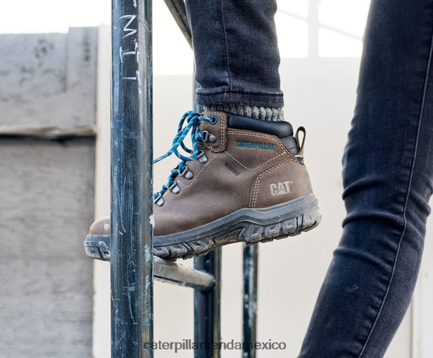 mujer bota de trabajo impermeable con punta de acero mae Caterpillar negro ZXJB4H276 | botas de trabajo