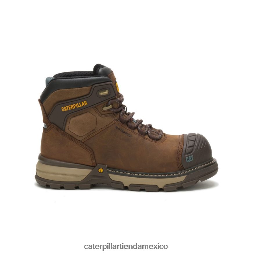 mujer bota de trabajo impermeable con punta de material compuesto de carbono thinsulate superlite para excavadoras Caterpillar marron oscuro ZXJB4H283 | botas de trabajo