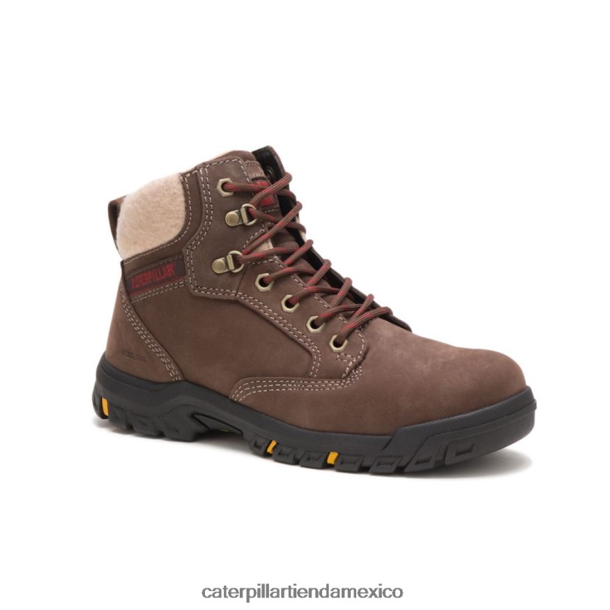 mujer bota de trabajo tess con punta de acero Caterpillar chocolate ZXJB4H271 | botas de trabajo