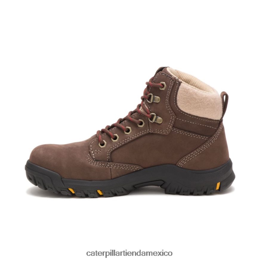 mujer bota de trabajo tess con punta de acero Caterpillar chocolate ZXJB4H271 | botas de trabajo