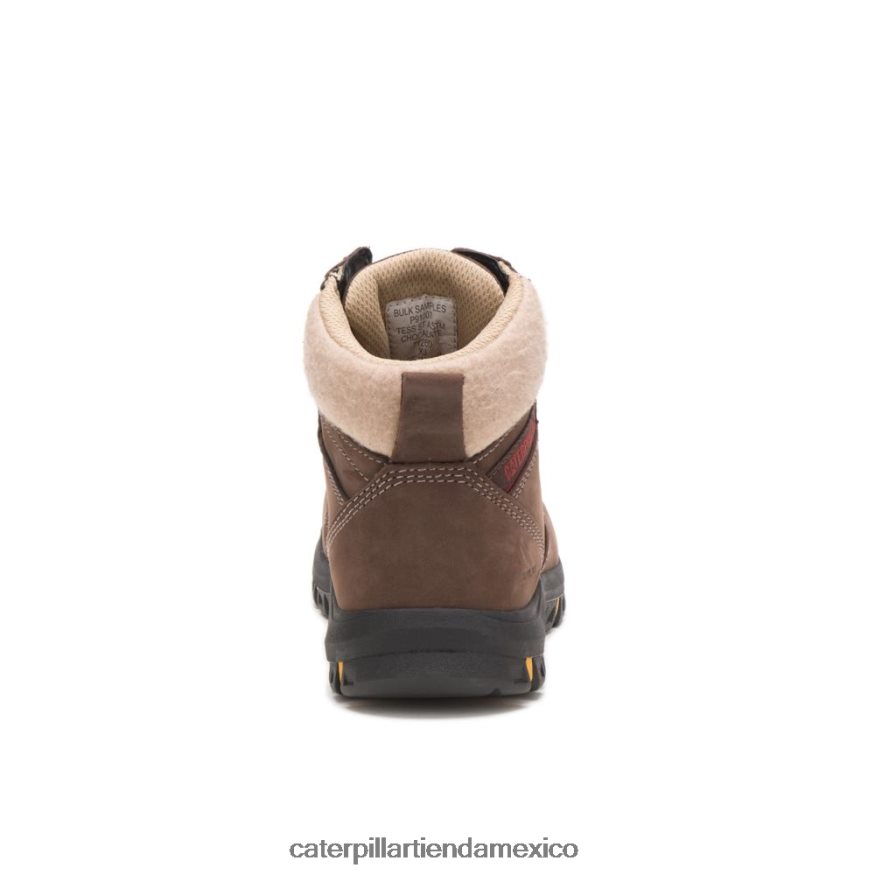 mujer bota de trabajo tess con punta de acero Caterpillar chocolate ZXJB4H271 | botas de trabajo