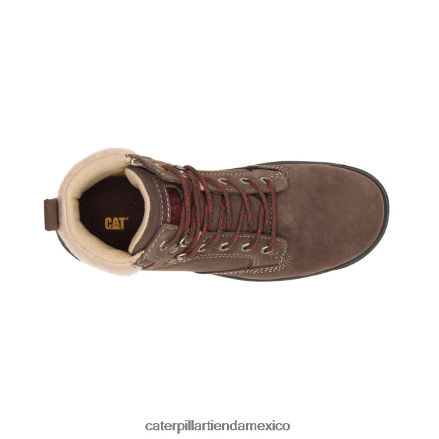 mujer bota de trabajo tess con punta de acero Caterpillar chocolate ZXJB4H271 | botas de trabajo