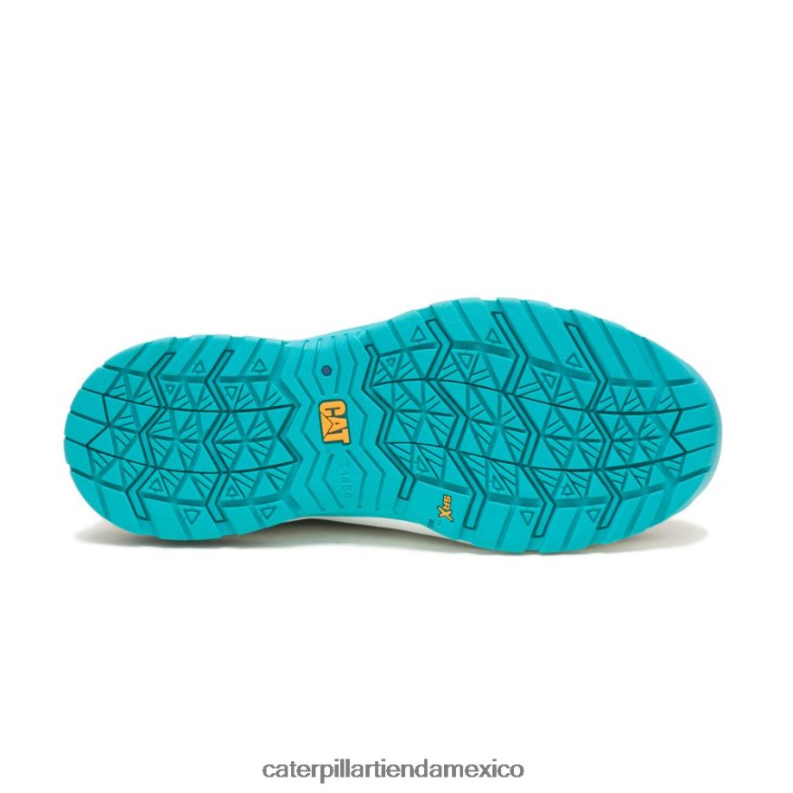 mujer Zapato de trabajo con punta de material compuesto aerodinámico 2.0 Caterpillar negro/verde azulado ZXJB4H299 | zapatos de trabajo