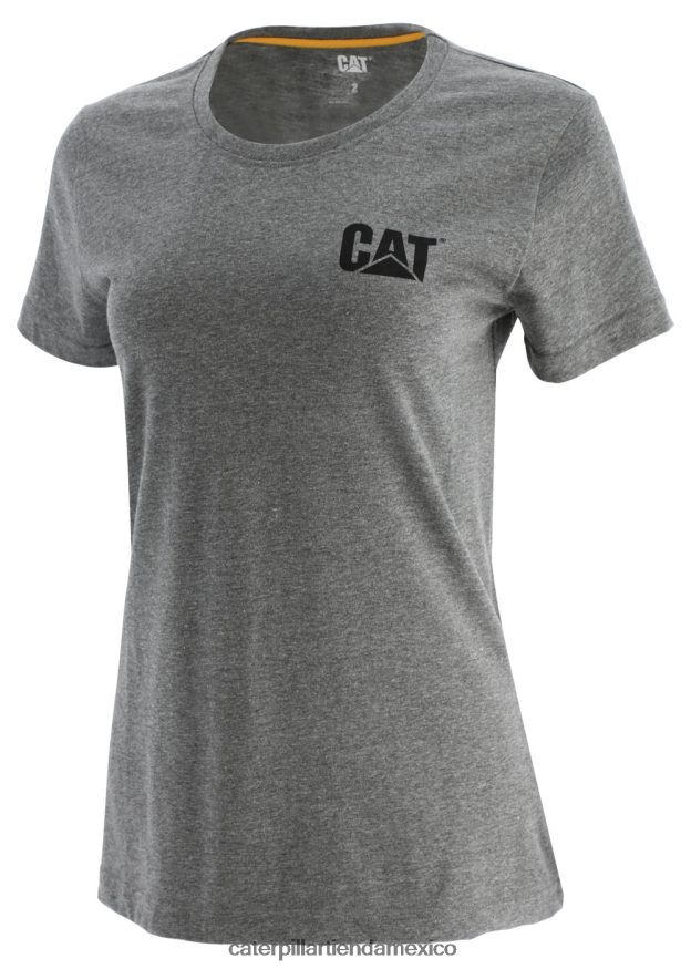 mujer camiseta de marca registrada Caterpillar gris ZXJB4H310 | tops y ropa de abrigo