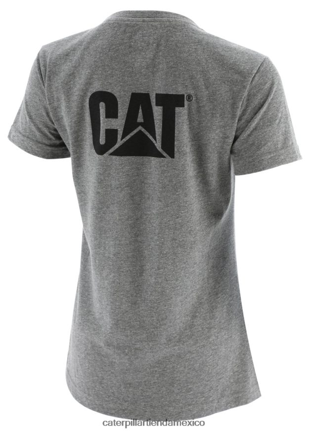 mujer camiseta de marca registrada Caterpillar gris ZXJB4H310 | tops y ropa de abrigo