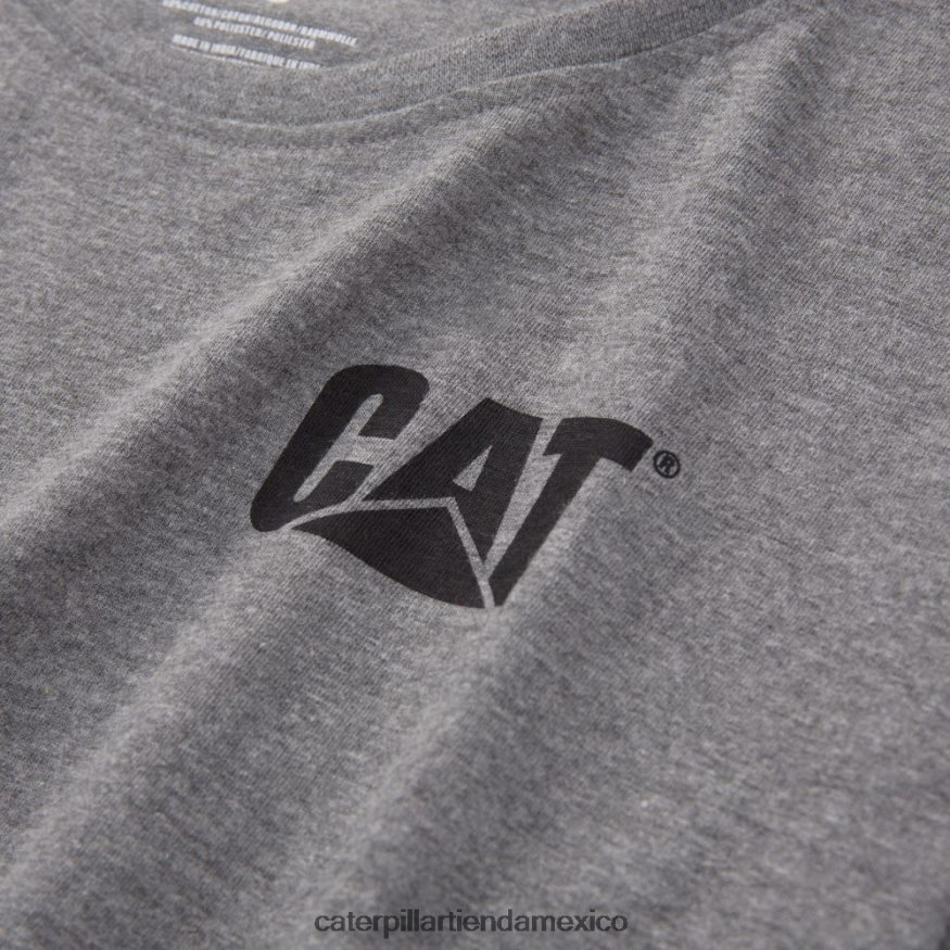 mujer camiseta de marca registrada Caterpillar gris ZXJB4H310 | tops y ropa de abrigo