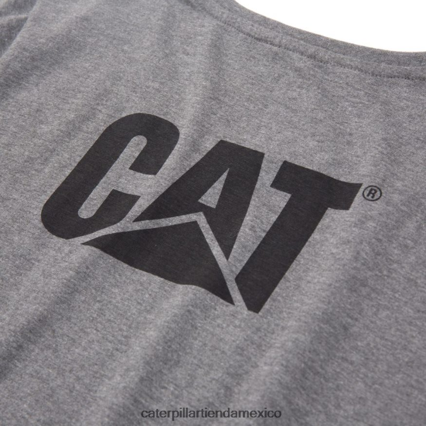 mujer camiseta de marca registrada Caterpillar gris ZXJB4H310 | tops y ropa de abrigo