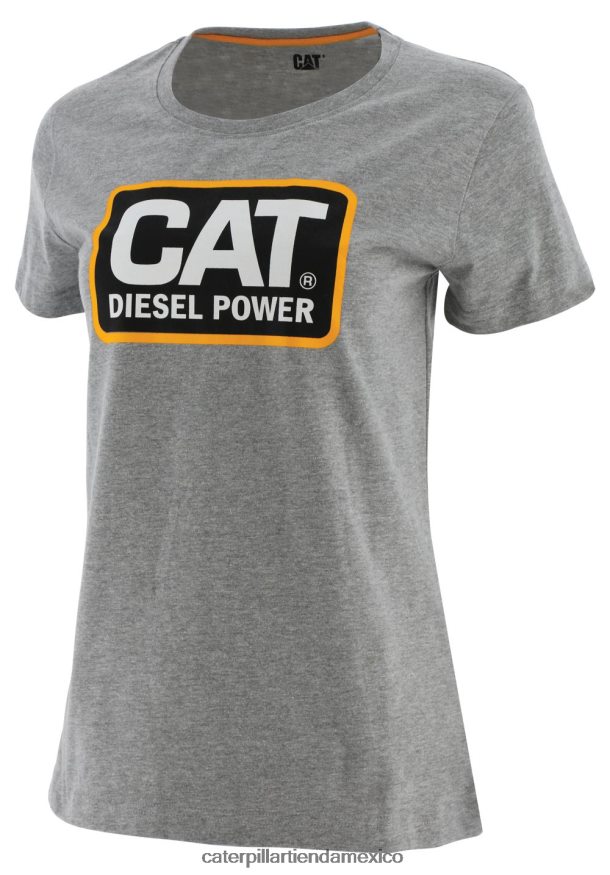 mujer camiseta de potencia diesel Caterpillar gris ZXJB4H313 | tops y ropa de abrigo